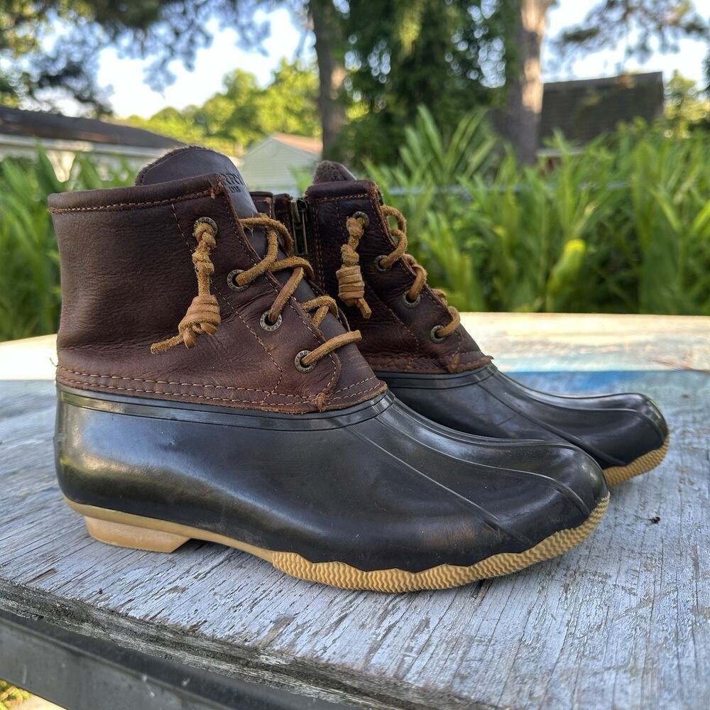 Sperry Top-Sider Women's Saltwater Tan/Brown Rain Duck Boots - Size 8 - 204